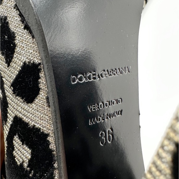 Dolce & Gabbana metallic leopard-print fabric knee boot - Picture 11 of 13